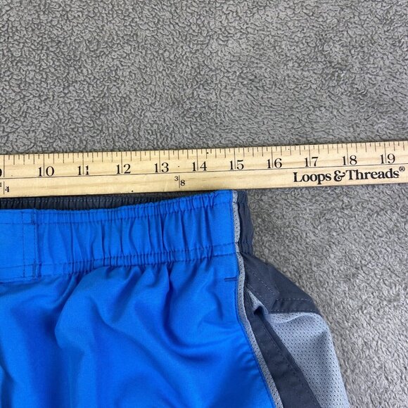 Nike Swim Shorts Adult Small Blue & Gray Drawstring Swimming 9in Inseam Men‎ - Picture 6 of 11